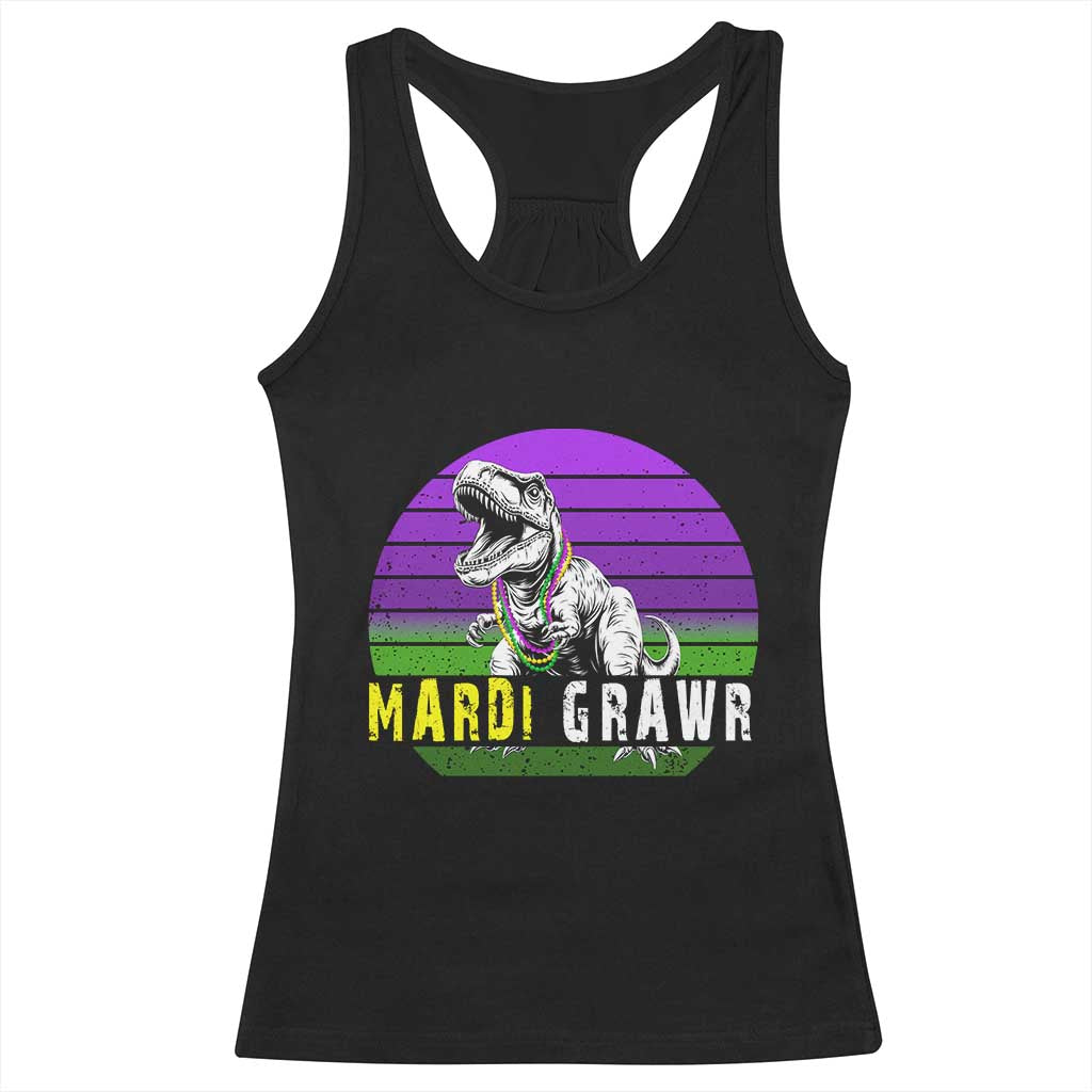 Mardi Grawr Dinosaur Racerback Tank Top Toddler Kids Boys Gift TS10 Black Print Your Wear