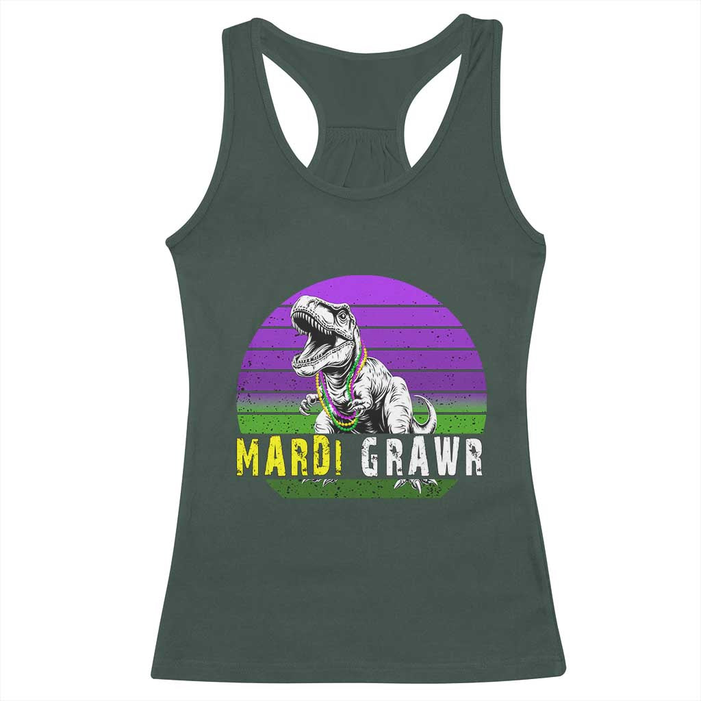 Mardi Grawr Dinosaur Racerback Tank Top Toddler Kids Boys Gift TS10 Dark Forest Green Print Your Wear