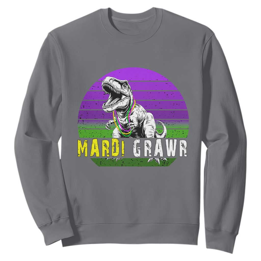 Mardi Grawr Dinosaur Sweatshirt Toddler Kids Boys Gift TS10 Charcoal Print Your Wear