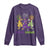 Mardi Gras Dinosaur Long Sleeve Shirt Dino Mardi Grawr Firework TS10 Purple Print Your Wear