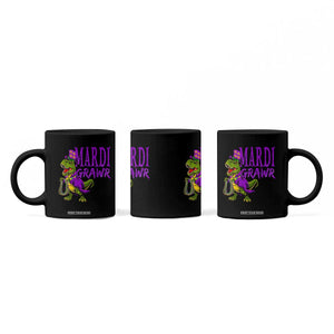 Dinosaur Mardi Gras Coffee Mug Funny Meme New Orleans Party Custume Beads TS10 Print Your Wear