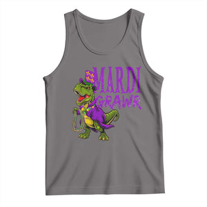 Dinosaur Mardi Gras Tank Top Funny Meme New Orleans Party Custume Beads TS10 Deep Heather Print Your Wear