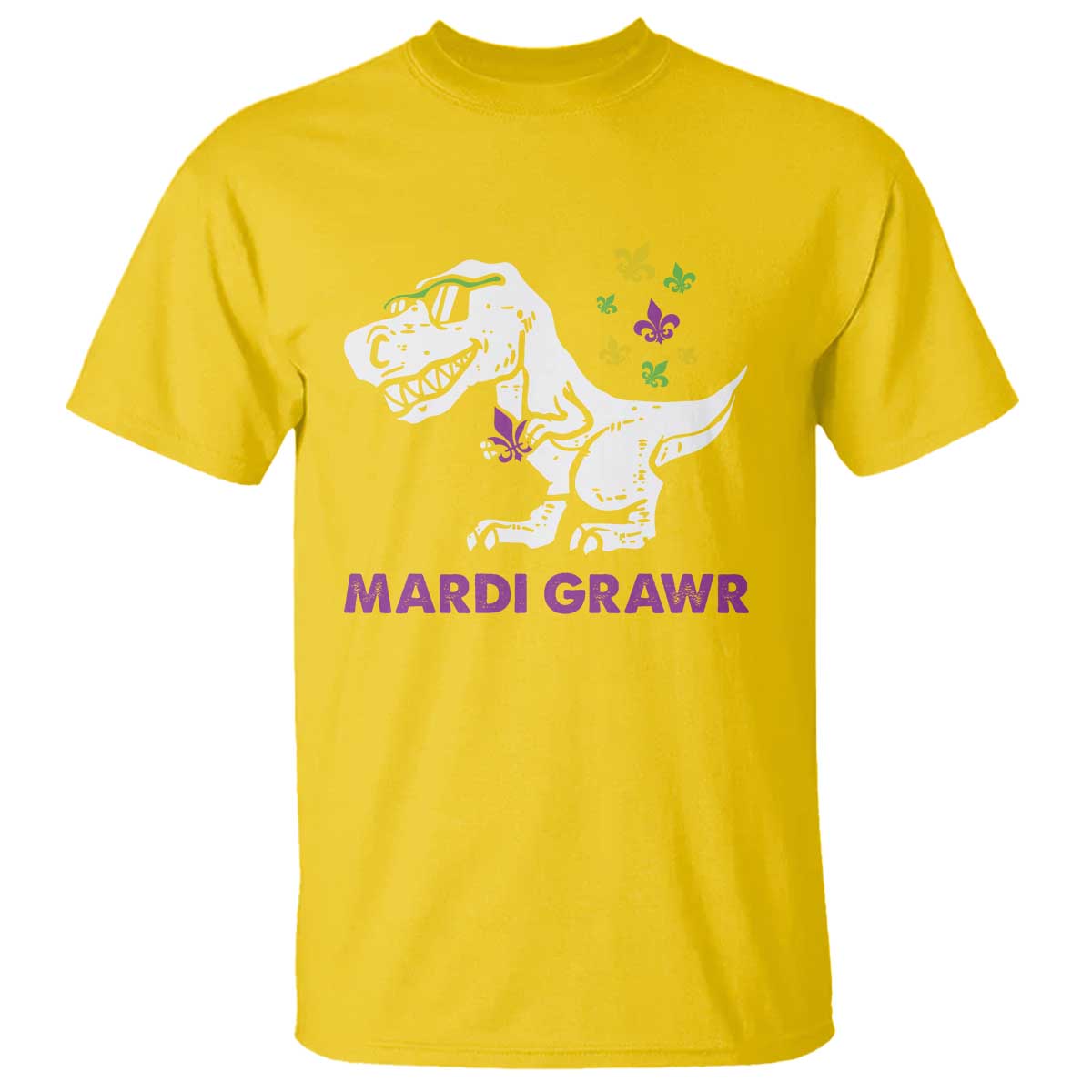 Mardi Gras Grawr Dinosaur T Shirt Fat Tuesday Kids TS10 Daisy Print Your Wear