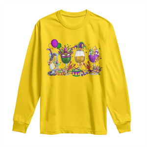 Mardi Gras Drinking Party Long Sleeve Shirt Fat Tuesday Wine Beads Carnival TS10 Daisy Print Your Wear