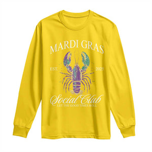 Mardi Gras Long Sleeve Shirt The Carnival Social Club Louisiana Crawfish Glitter Print TS10 Daisy Print Your Wear