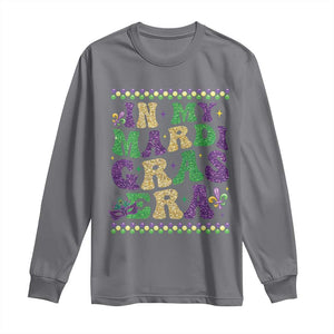 In My Mardi Gras Era Long Sleeve Shirt Carnival New Orleans Trip Glitter Print TS10 Charcoal Print Your Wear