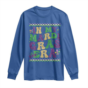 In My Mardi Gras Era Long Sleeve Shirt Carnival New Orleans Trip Glitter Print TS10 Royal Blue Print Your Wear