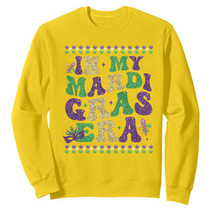 In My Mardi Gras Era Sweatshirt Carnival New Orleans Trip Glitter Print TS10 Daisy Print Your Wear