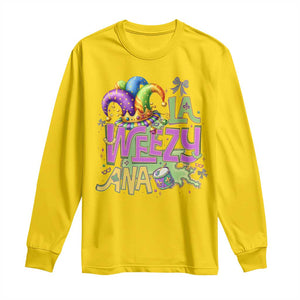 Funny Mardi Gras Long Sleeve Shirt La Weezy Ana TS10 Daisy Print Your Wear