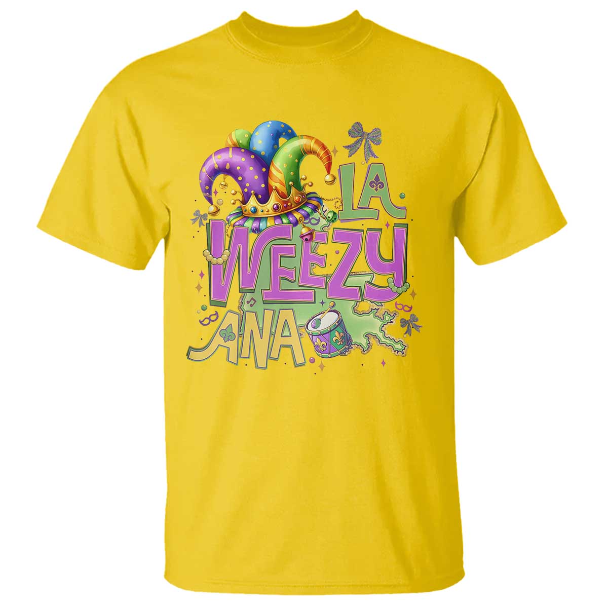 Funny Mardi Gras T Shirt La Weezy Ana TS10 Daisy Print Your Wear