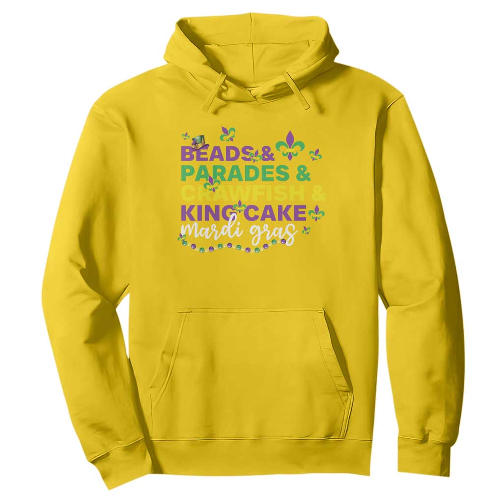 Beads Parades Crawfish King Cake Mardi Gras Hoodie TS10 Daisy Print Your Wear