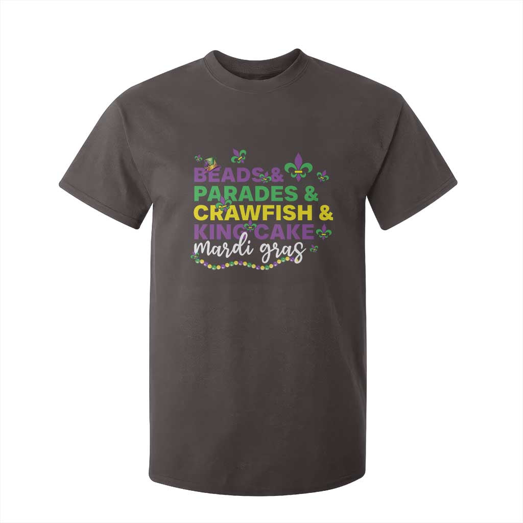 Beads Parades Crawfish King Cake Mardi Gras T Shirt For Kid TS10 Dark Chocolate Print Your Wear