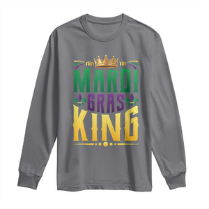 Mardi Gras King Long Sleeve Shirt Funny Men Carnival Costume Gift TS10 Charcoal Print Your Wear