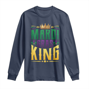 Mardi Gras King Long Sleeve Shirt Funny Men Carnival Costume Gift TS10 Navy Print Your Wear