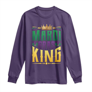 Mardi Gras King Long Sleeve Shirt Funny Men Carnival Costume Gift TS10 Purple Print Your Wear