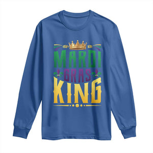 Mardi Gras King Long Sleeve Shirt Funny Men Carnival Costume Gift TS10 Royal Blue Print Your Wear