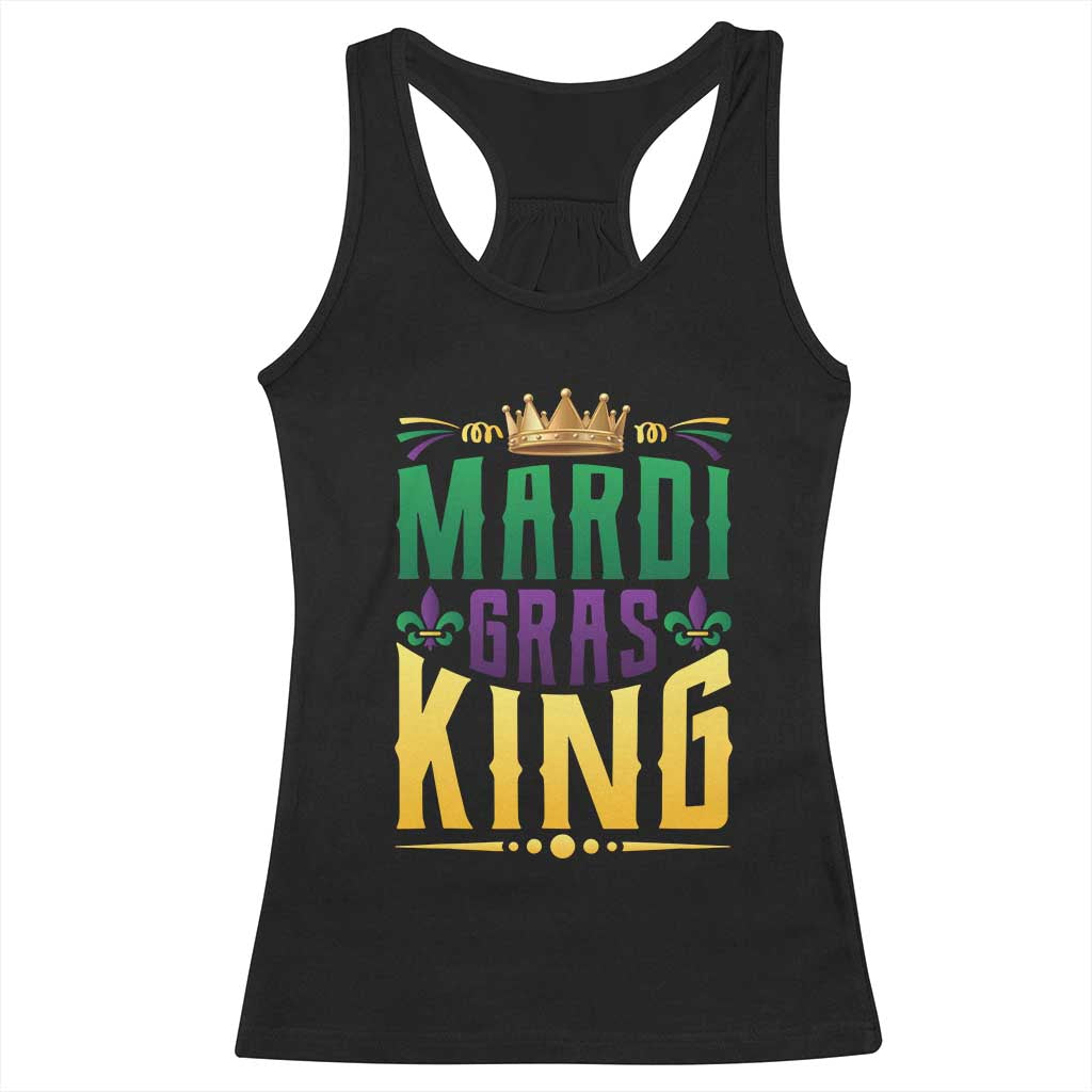 Mardi Gras King Racerback Tank Top Funny Men Carnival Costume Gift TS10 Black Print Your Wear