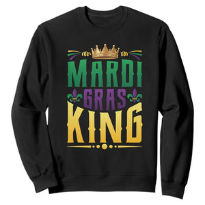 Mardi Gras King Sweatshirt Funny Men Carnival Costume Gift TS10 Black Print Your Wear