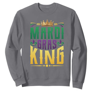 Mardi Gras King Sweatshirt Funny Men Carnival Costume Gift TS10 Charcoal Print Your Wear