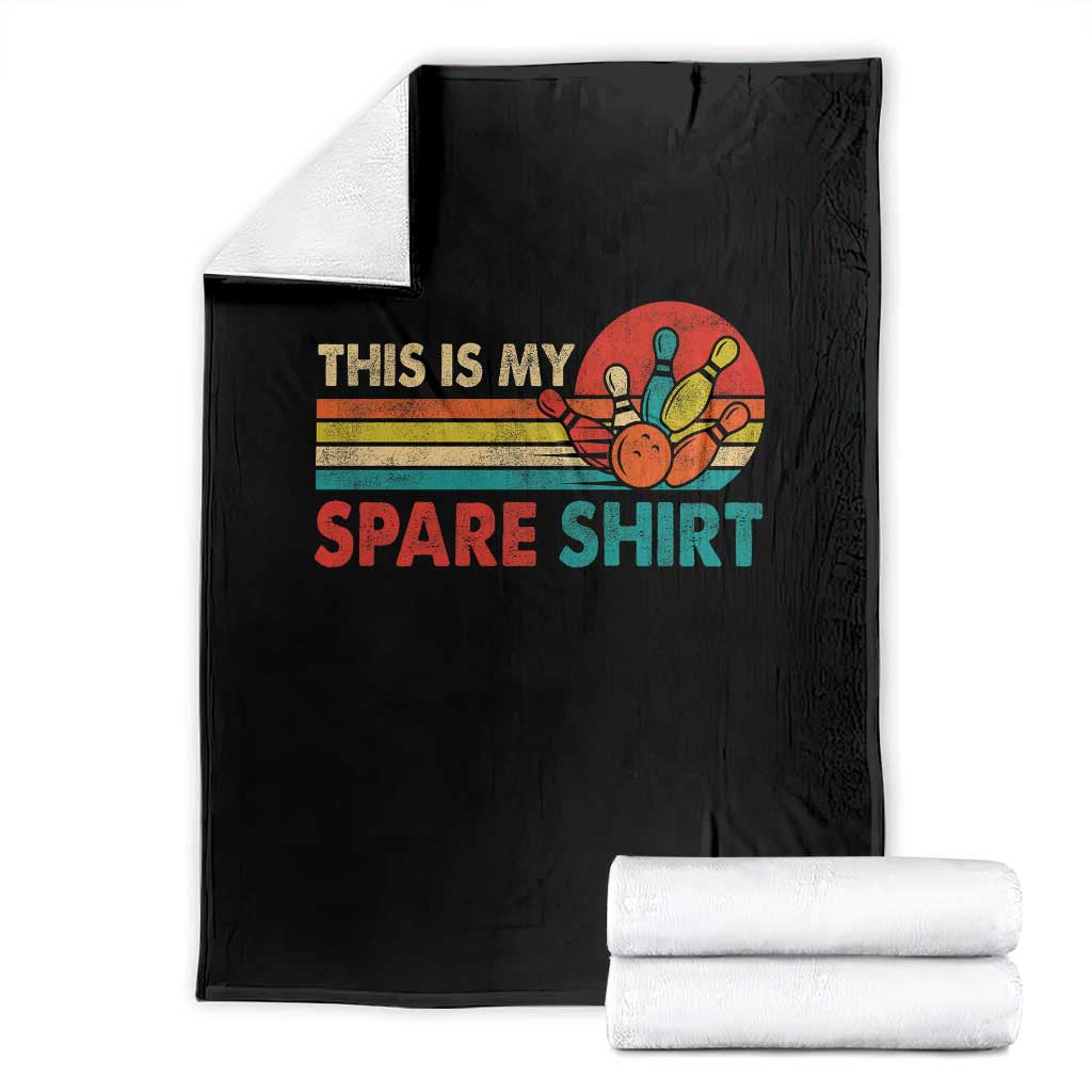 This Is My Spare Bowling Throw Blanket Bowler Funny Team TS10 Black Print Your Wear