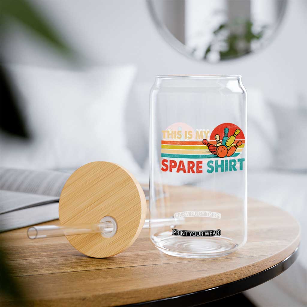 This Is My Spare Bowling Glass Can Bowler Funny Team TS10 Print Your Wear