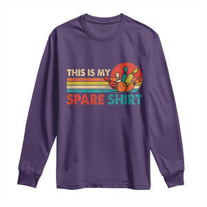 This Is My Spare Bowling Long Sleeve Shirt Bowler Funny Team TS10 Purple Print Your Wear