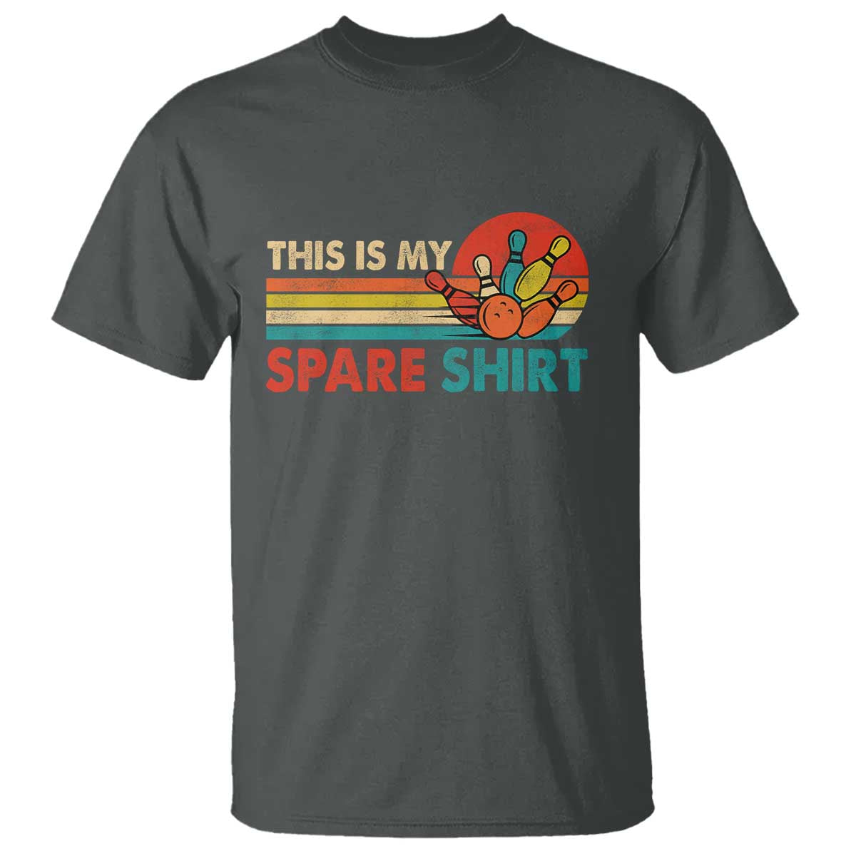 This Is My Spare Bowling T Shirt Bowler Funny Team TS10 Dark Heather Print Your Wear