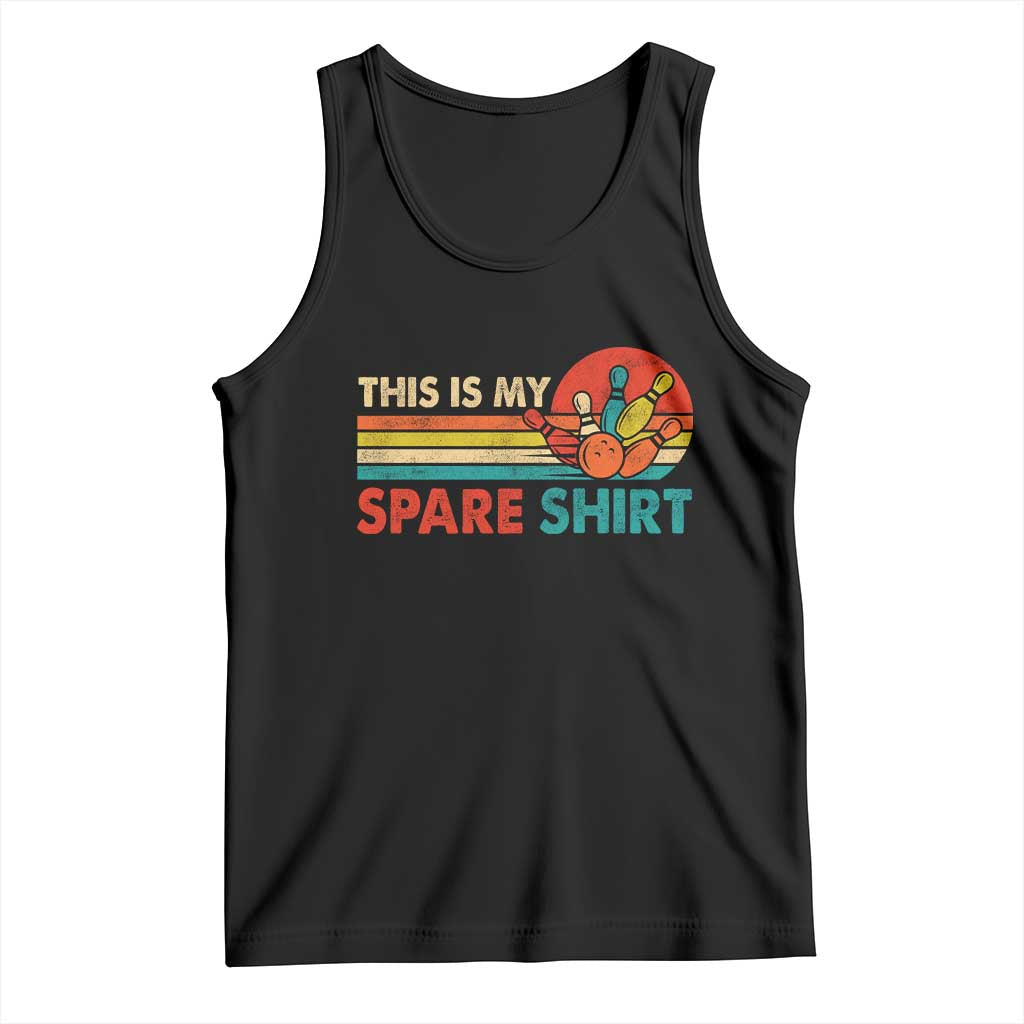 This Is My Spare Bowling Tank Top Bowler Funny Team TS10 Black Print Your Wear