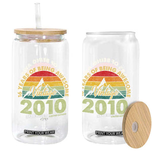 16th Birthday Glass Can Vintage 2010 Limited Edition 16 Year Old Gift TS10 Print Your Wear