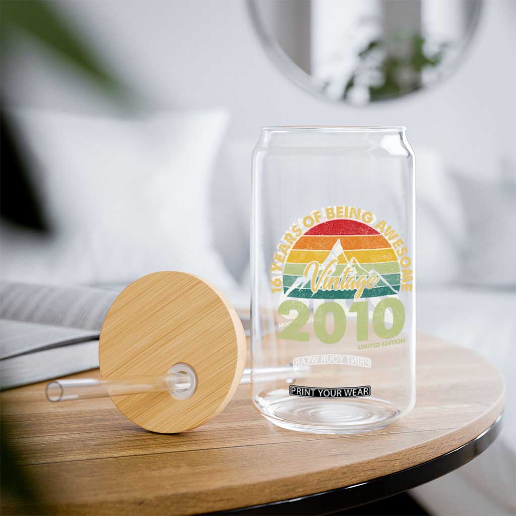 16th Birthday Glass Can Vintage 2010 Limited Edition 16 Year Old Gift TS10 Print Your Wear