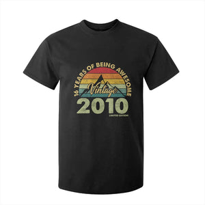 16th Birthday T Shirt For Kid Vintage 2010 Limited Edition 16 Year Old Gift TS10 Black Print Your Wear
