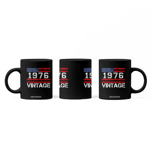 Vintage 50th Birthday Coffee Mug Retro 1976 American Flag 50 Year Old TS10 Print Your Wear