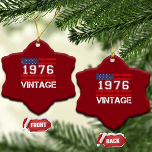 Vintage 50th Birthday Ceramic Ornament Retro 1976 American Flag 50 Year Old TS10 Print Your Wear