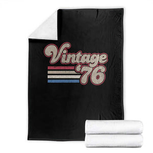 Vintage 50th Birthday Throw Blanket Retro 1976 50 Year Old Stripes TS10 Black Print Your Wear