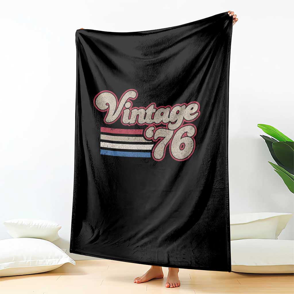 Vintage 50th Birthday Throw Blanket Retro 1976 50 Year Old Stripes TS10 Print Your Wear