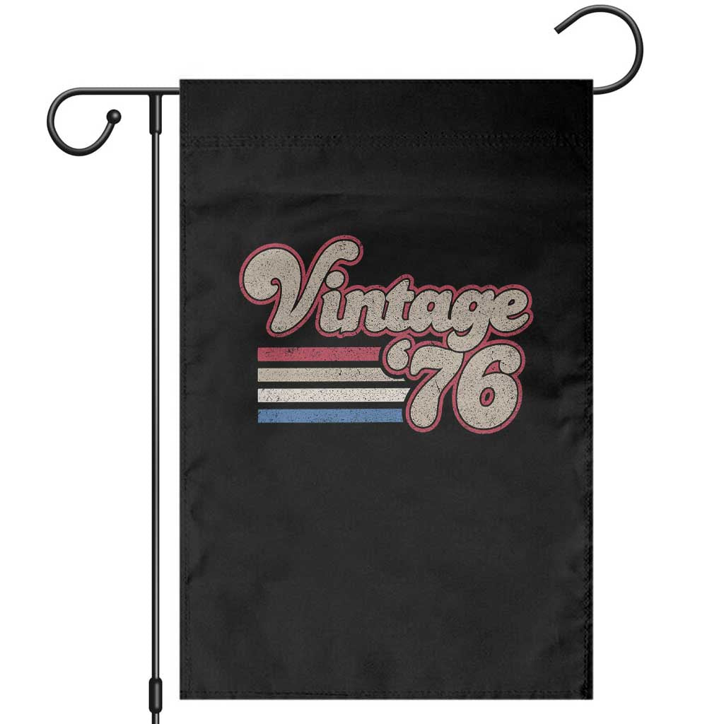 Vintage 50th Birthday Garden Flag Retro 1976 50 Year Old Stripes TS10 Black Print Your Wear