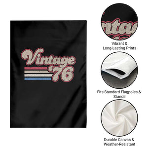 Vintage 50th Birthday Garden Flag Retro 1976 50 Year Old Stripes TS10 Print Your Wear