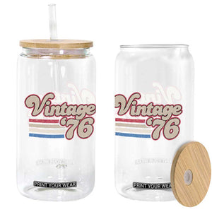Vintage 50th Birthday Glass Can Retro 1976 50 Year Old Stripes TS10 Print Your Wear