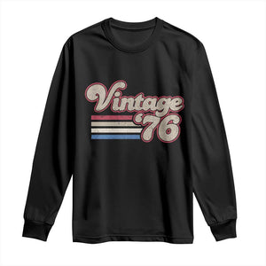 Vintage 50th Birthday Long Sleeve Shirt Retro 1976 50 Year Old Stripes TS10 Black Print Your Wear