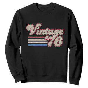 Vintage 50th Birthday Sweatshirt Retro 1976 50 Year Old Stripes TS10 Black Print Your Wear