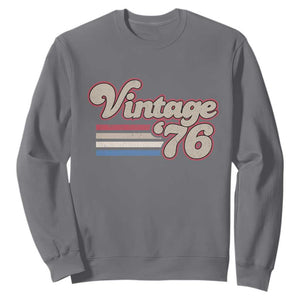Vintage 50th Birthday Sweatshirt Retro 1976 50 Year Old Stripes TS10 Charcoal Print Your Wear