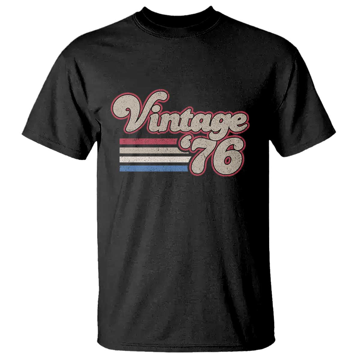 Vintage 50th Birthday T Shirt Retro 1976 50 Year Old Stripes TS10 Black Print Your Wear