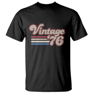 Vintage 50th Birthday T Shirt Retro 1976 50 Year Old Stripes TS10 Black Print Your Wear