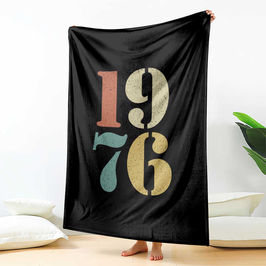 50th Birthday Throw Blanket Retro Vintage 1976 50 Year Old Gifts TS10 Print Your Wear