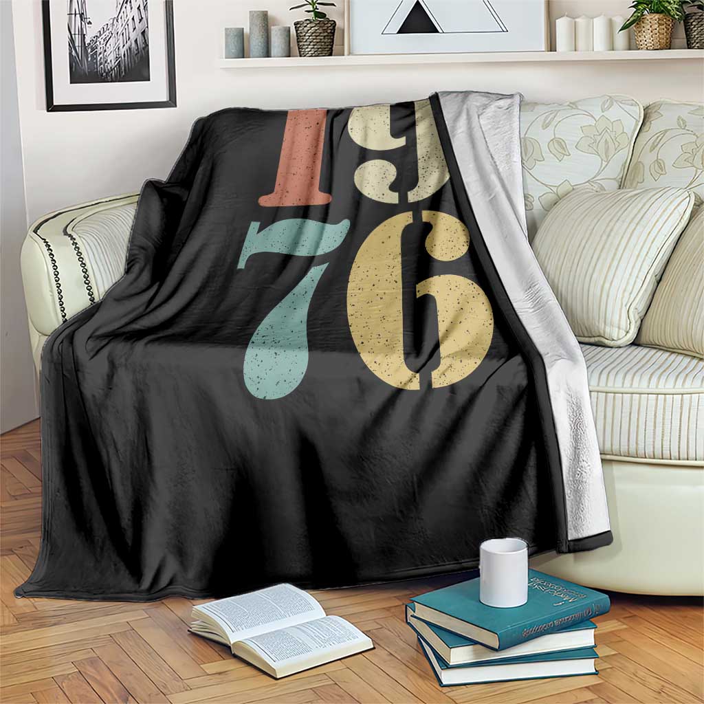 50th Birthday Throw Blanket Retro Vintage 1976 50 Year Old Gifts TS10 Print Your Wear