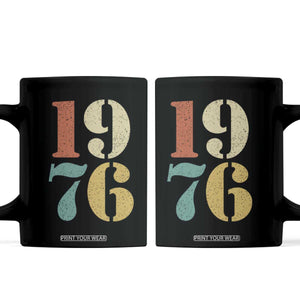 50th Birthday Coffee Mug Retro Vintage 1976 50 Year Old Gifts TS10 Black Print Your Wear