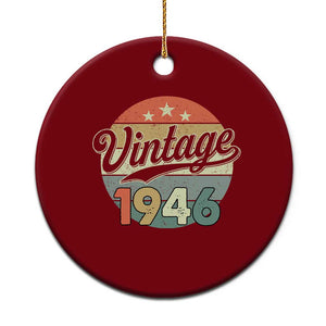 Vintage 1946 Ceramic Ornament 80 Year Old 80th Birthday Gifts TS10 1pc Red Print Your Wear
