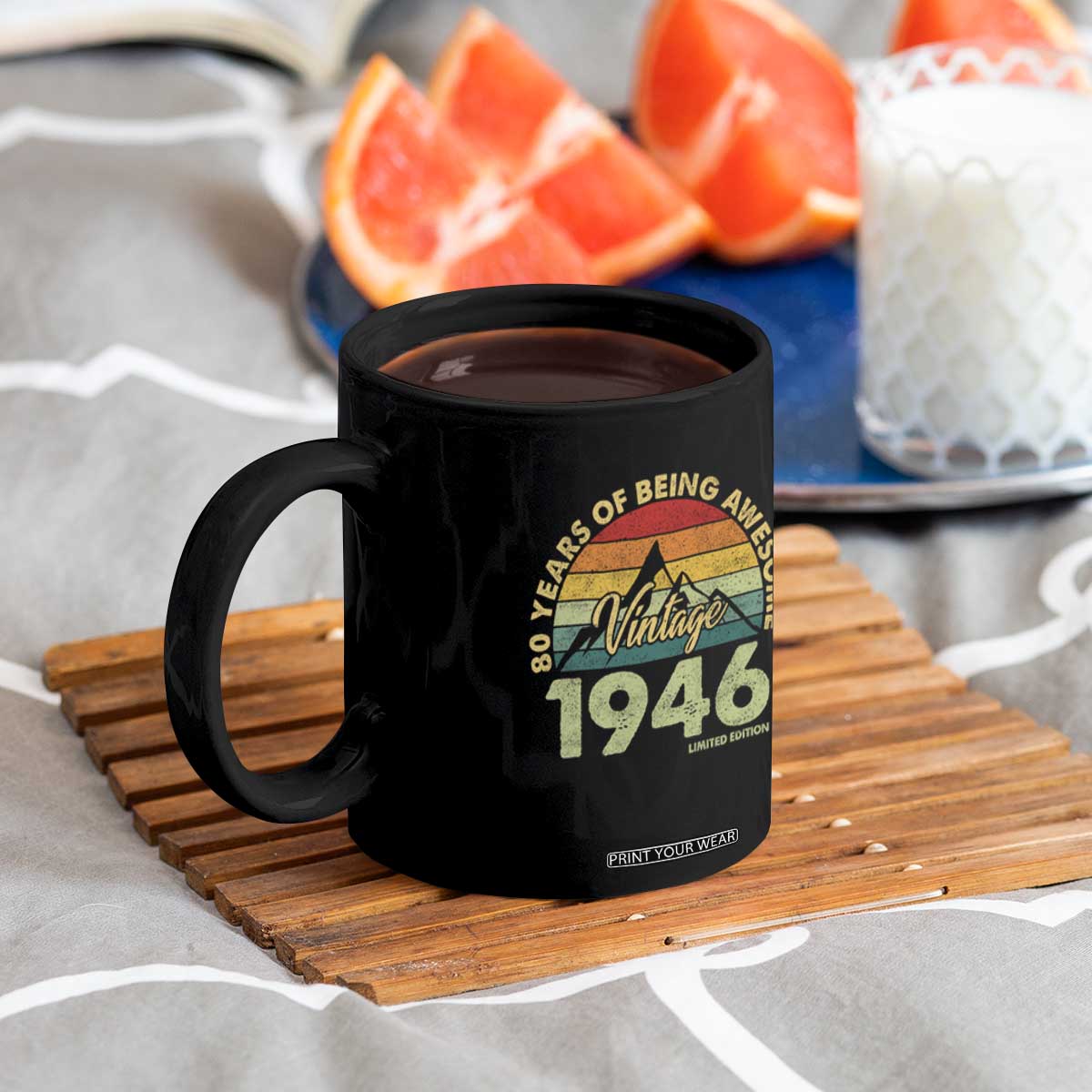 80th Birthday Coffee Mug Vintage 1946 Limited Edition 80 Year Old Gift TS10 Print Your Wear