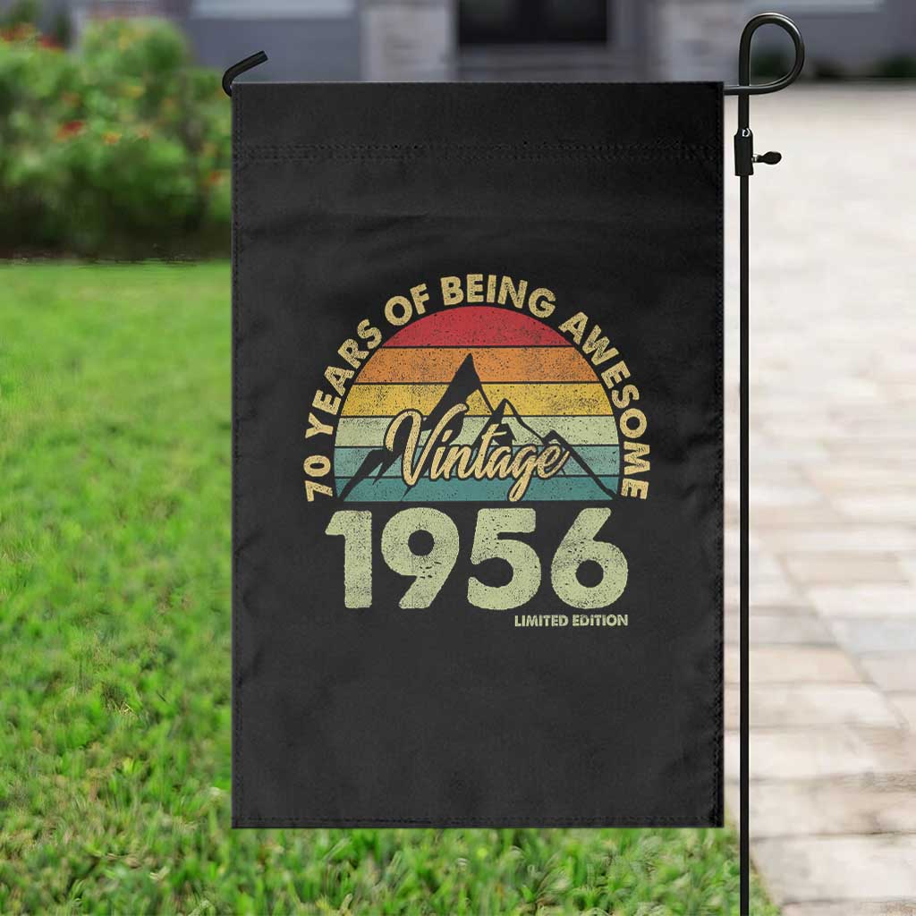 70th Birthday Garden Flag Vintage 1956 Limited Edition 70 Year Old Gift TS10 Print Your Wear