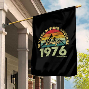 50th Birthday Garden Flag Vintage 1976 Limited Edition 50 Year Old Gift TS10 Print Your Wear